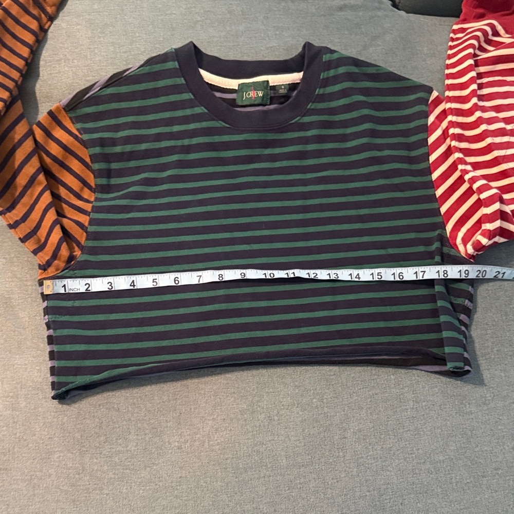 J. Crew Multicolor Striped Crop Top - Picture 3 of 4